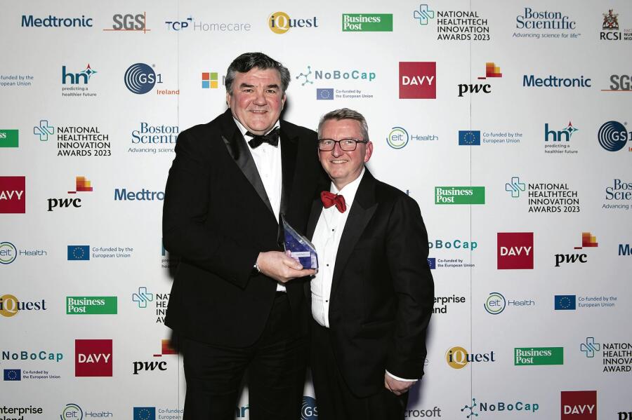 Phil Blackwell and Glen Reid at HealthTech Innnovation Awards